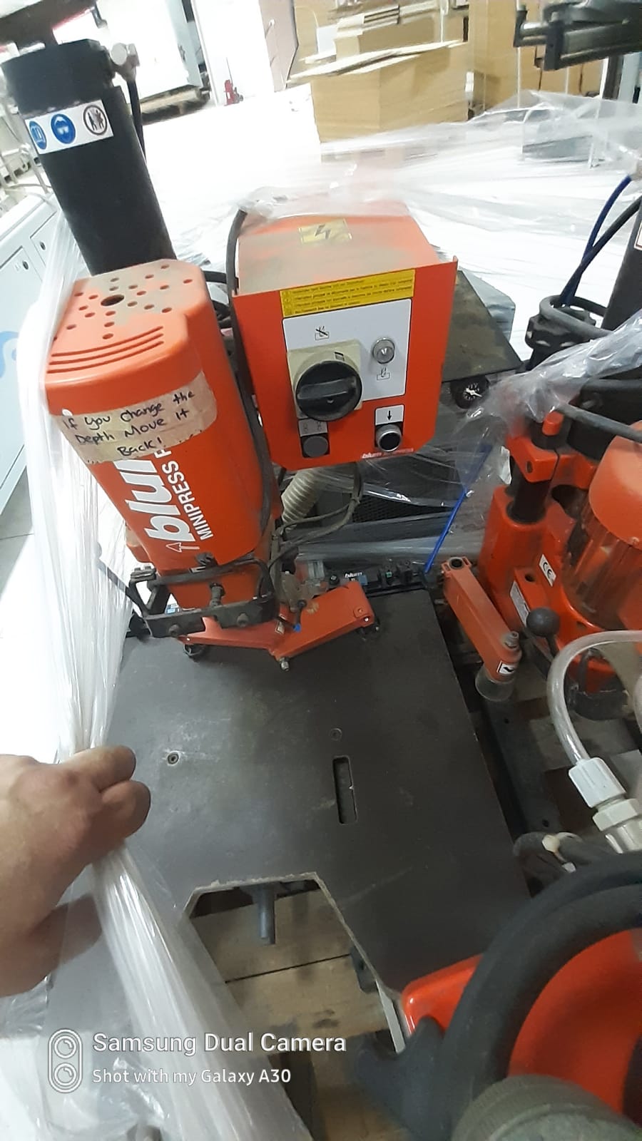 Used woodworking machine front view