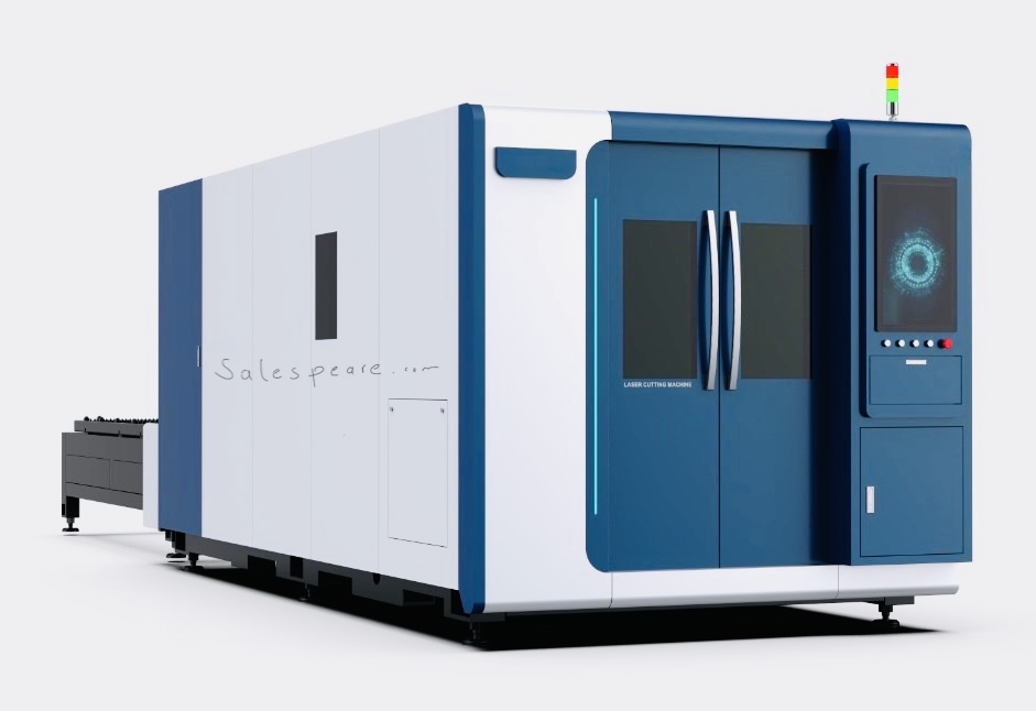 Fully enclosed fiber laser cutting machine safe industrial metal processing system